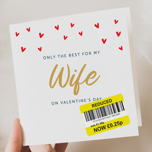 Valentine Card for Wife | Funny Valentines Card | Wife Funny Card | Partner Valentine Day Card | Valentine Day Gift | Funny Card