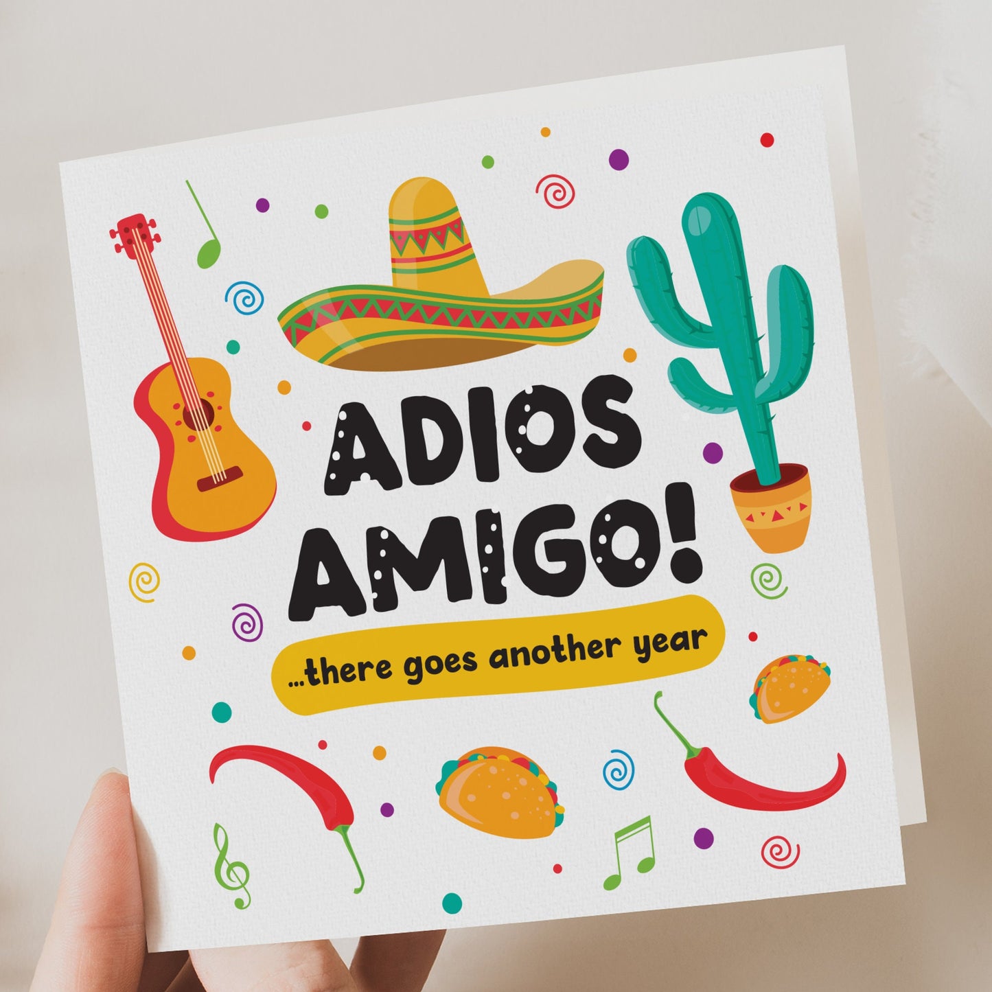 Funny Birthday Card, adios amigo Card, Birthday For Him, Her, Gift, Silly Card