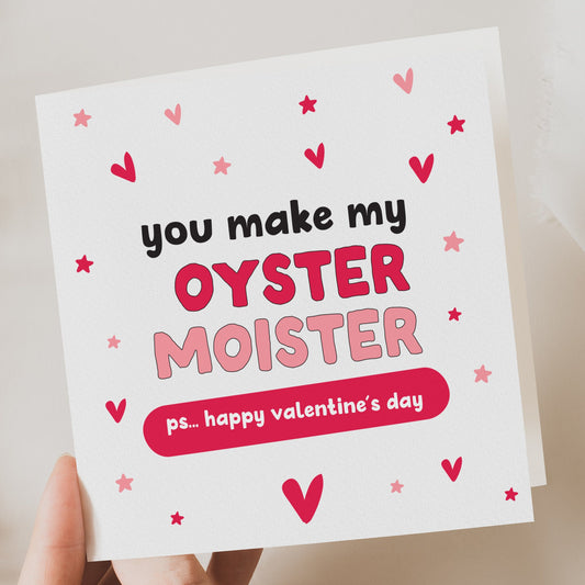 Funny Oyster Valentines Rude Card, Valentines Card for Boyfriend, Husband, him, rude card, Funny card