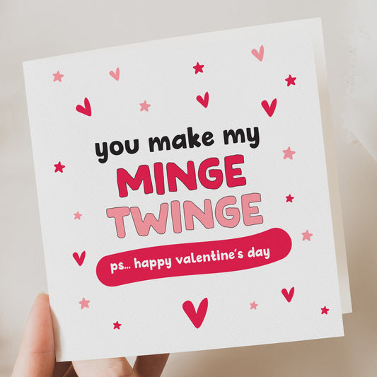 Funny Minge Valentines Rude Card, Valentines Card for Boyfriend, Girlfriend, Husband, Wife, him, her, rude card, Funny card