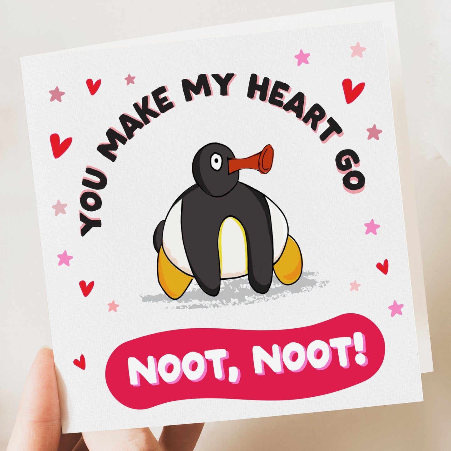 Pingu Valentines Card For Husband, Valentines Cards For Wife, I Noot Noot You Pingu Card, Funny Penguin Anniversary Card For Him, Boyfriend