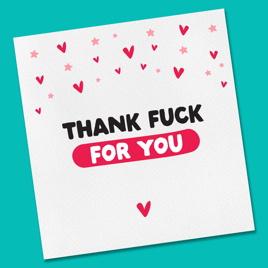 Valentines day Card | Funny Valentines Card | Husband Thank F for you