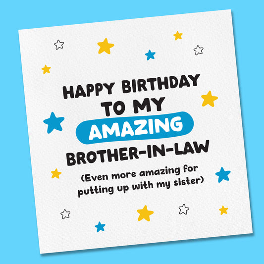 Birthday Card | Funny Birthday Card | Funny Card | Fun Birthday Day Card | Birthday Day Gift  for Brother in law | Funny Card | Brother card