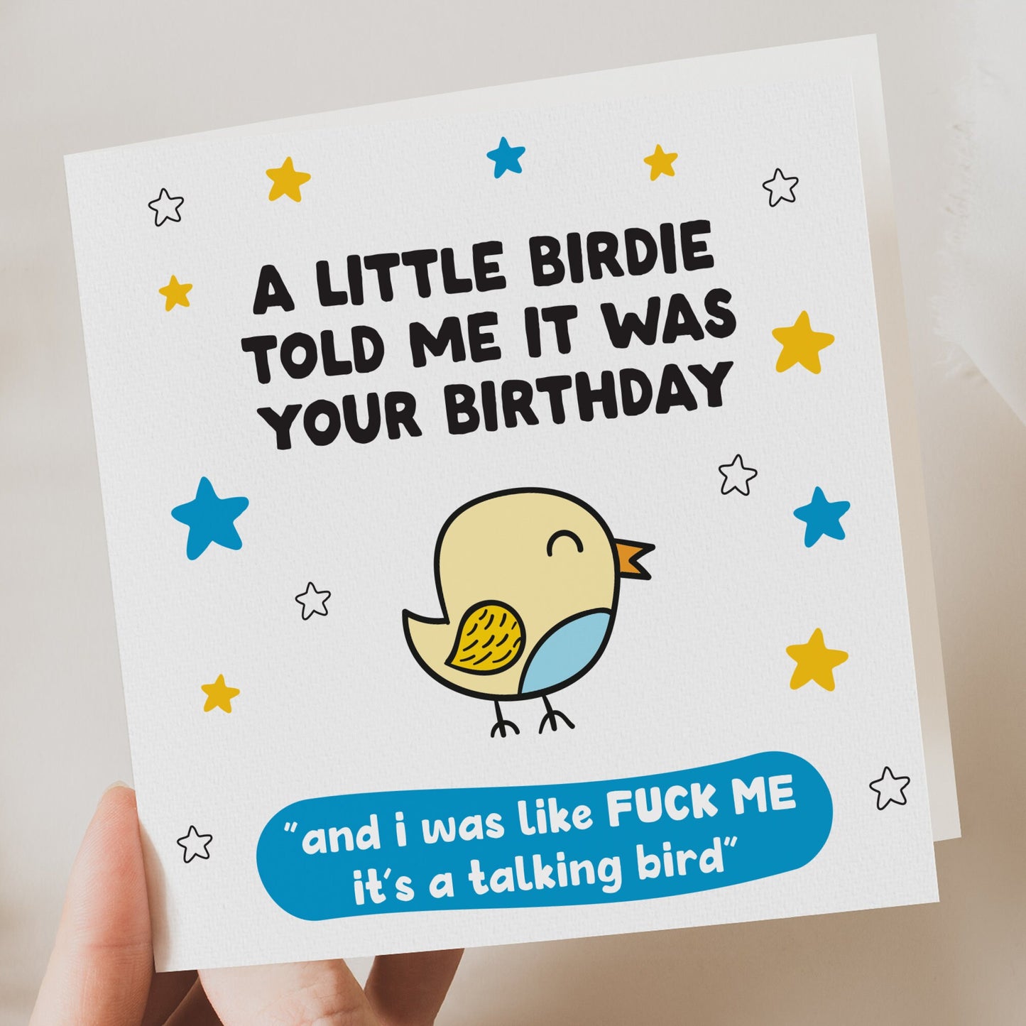 Funny Birthday Card, Birthday Day Card, Birdie Birthday Card, Birthday Card for Daughter, Girlfriend, for Her, for him, brother, dad