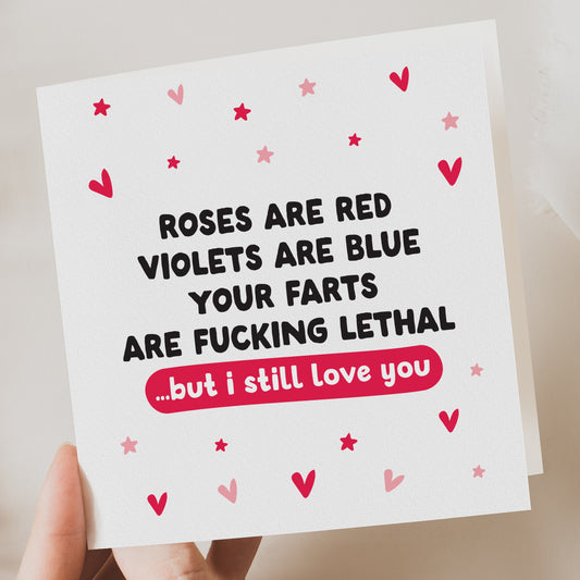 Funny Valentine card For Boyfriend, girlfriend Funny Valentine card, Wife, Husband, Fiance, Funny Valentine card for him, Fart Card