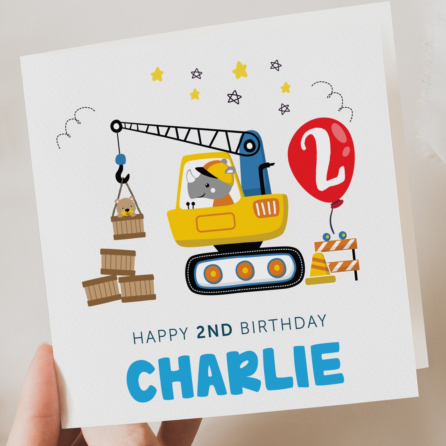 Boys Birthday Card, Truck card for Son, Grandson, Nephew, Any Age Card, Boy Card, Personalised Car Birthday Card,