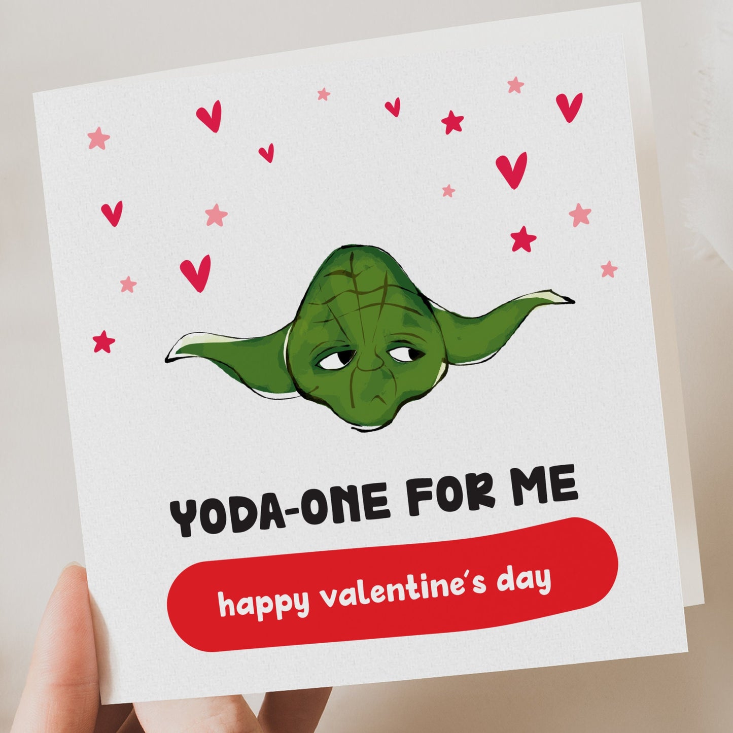 Valentine Card | Yoda Star Wars | Funny Valentines Card | Husband Funny Card | Partner Valentine Day Card | Valentine Gift | Funny Card