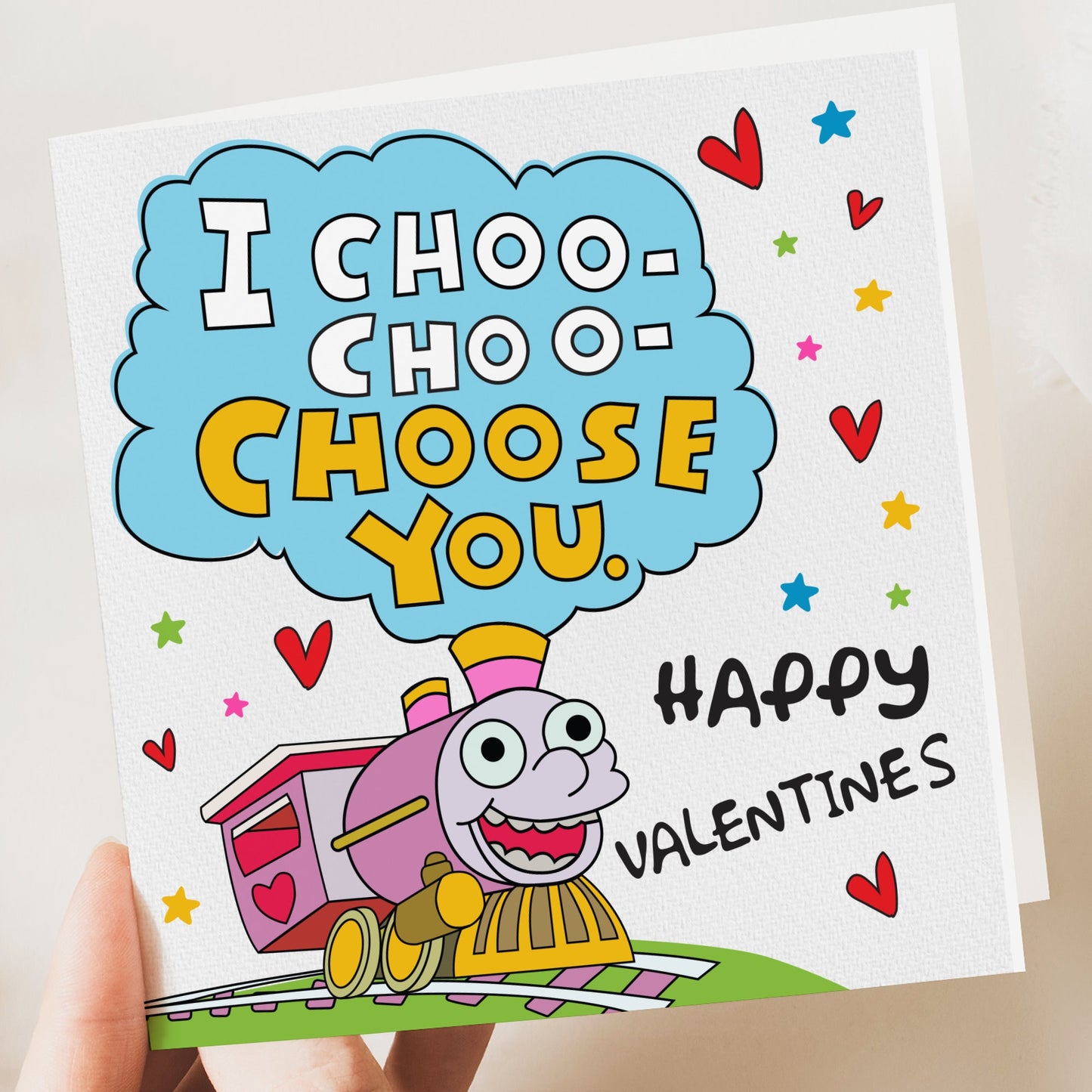 I Choo Choo Choose You Simpsons Funny Valentines Day Card For Him For Her | Cute Anniversary Card | For Boyfriend, For Girlfriend