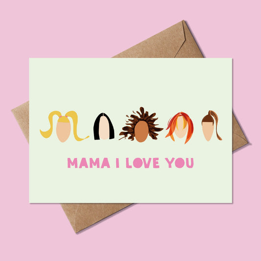 Funny mothers day card - spice girls mother's day card - mama i love you - funny mothers day card