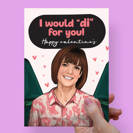 Traitors Funny Valentines card, Dianne, Boyfriend, girlfriend, Claudia Winkleman, Valentines, Wife, Husband, Fiancee,Funny card for him,her