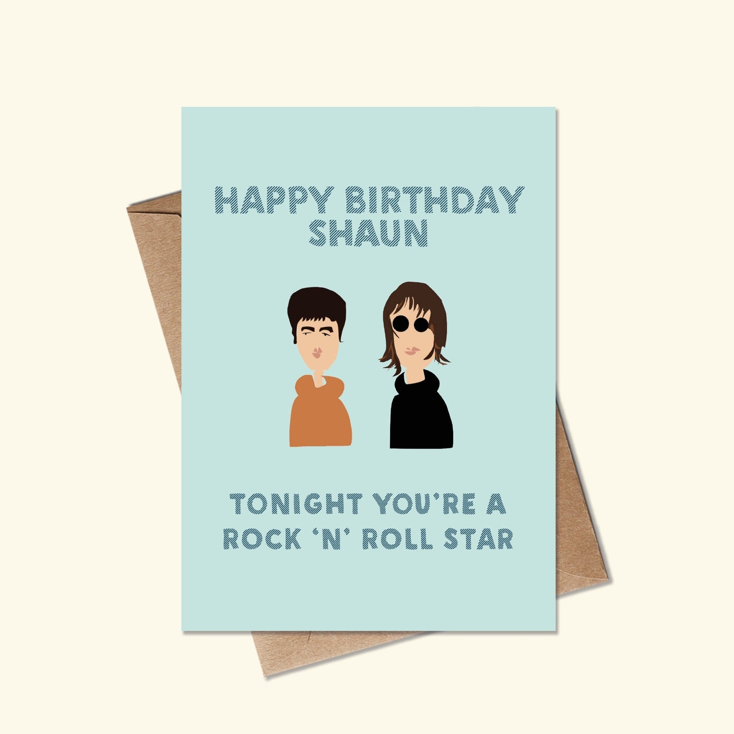 Funny oasis birthday card - personalised oasis birthday card - birthday card for him - card for her noel gallagher - liam gallagher card (Copy)