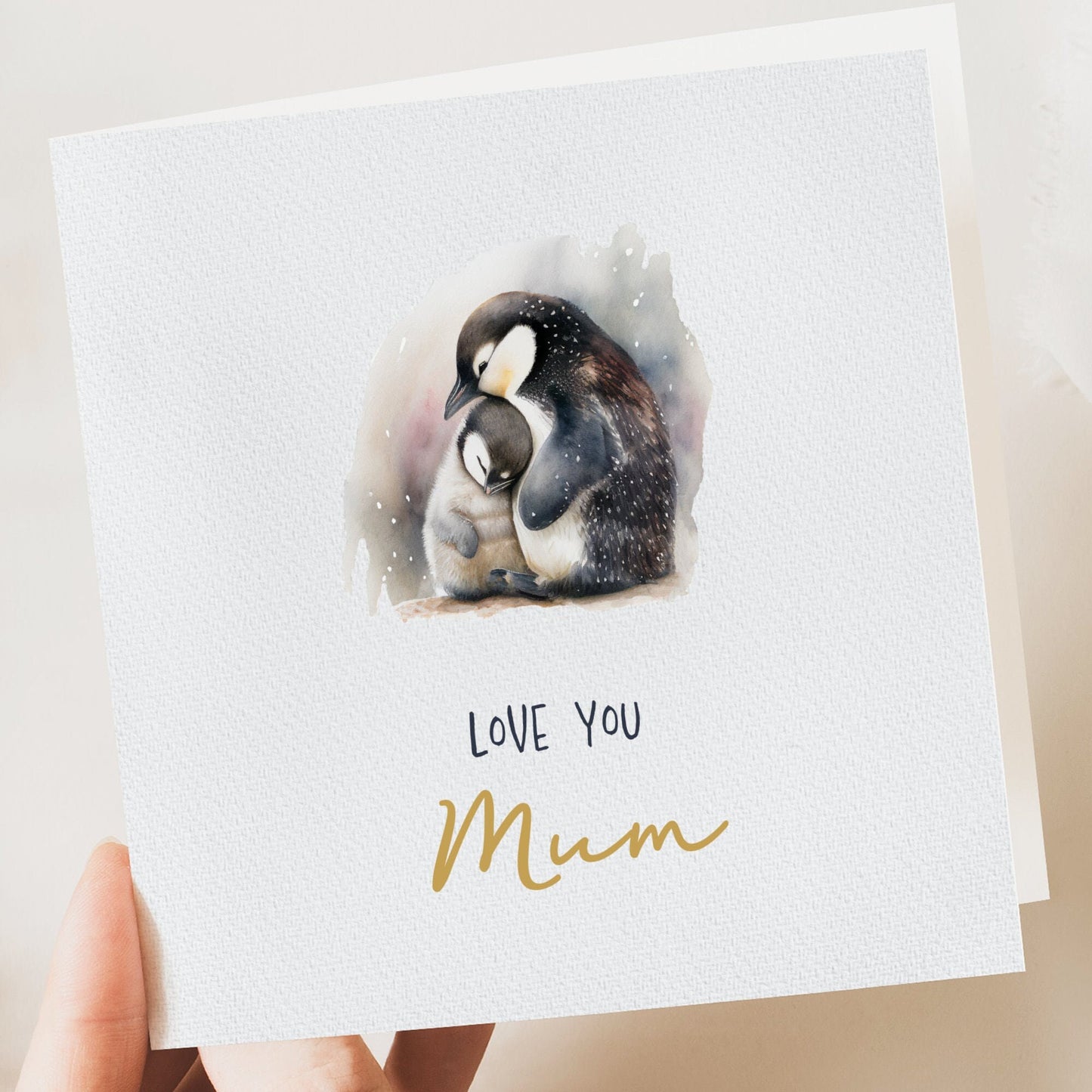 Mother's day card | mothers day card | penguin birthday card | mummy mothers day card | card from daughter | card for nana