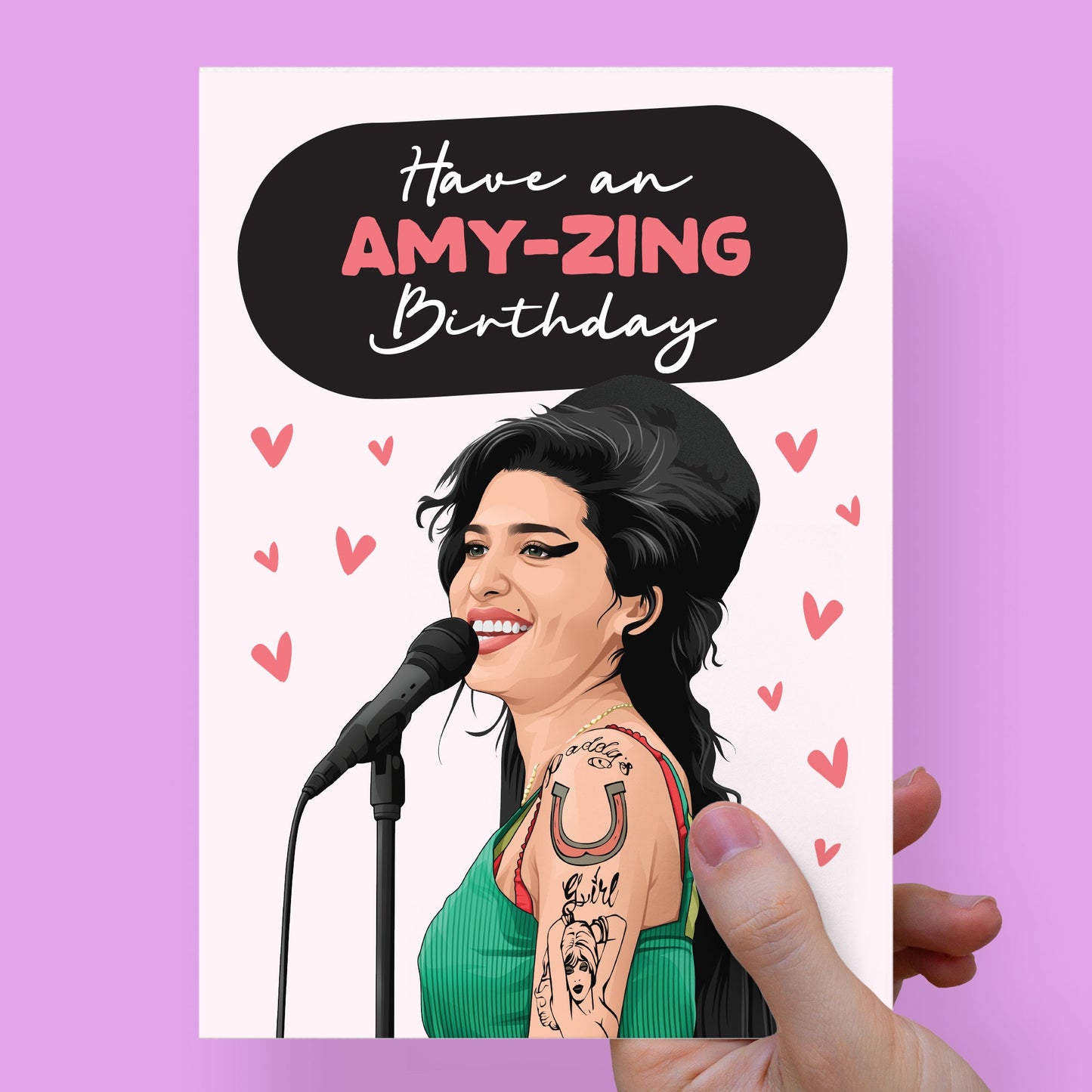 Funny Birthday Card,  Gift, Amy Winehouse, Birthday Card, Birthday Card for Daughter, Sister, Friend Girlfriend, for Her, Back to black