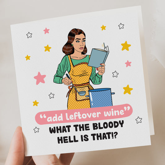 Funny birthday card, birthday gift, birthday card for her, birthday card for friend, girlfriend, for her, wine