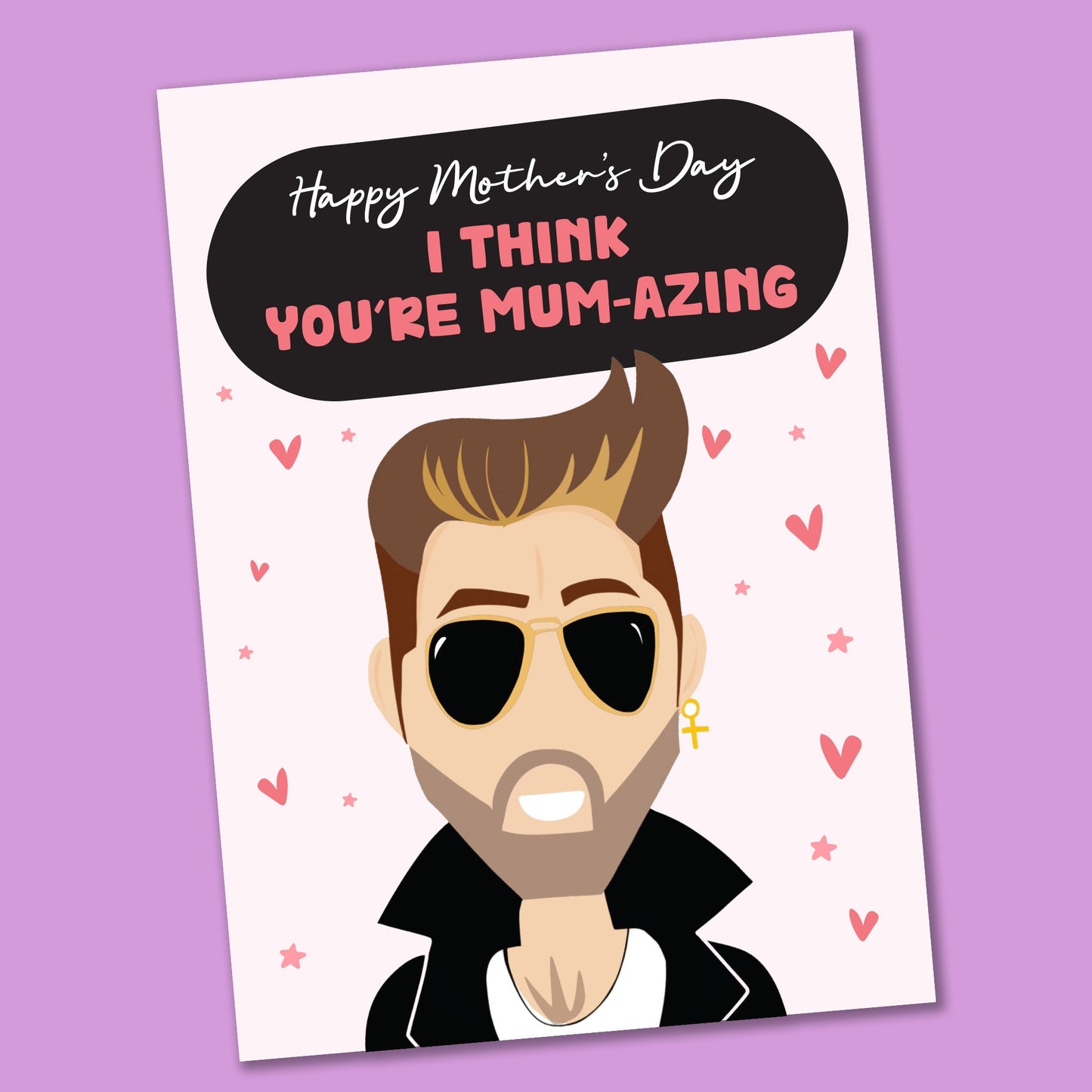 Funny mother's day george michael card, mother's day card, card for girlfriend, wife, husband, mother's day card funny