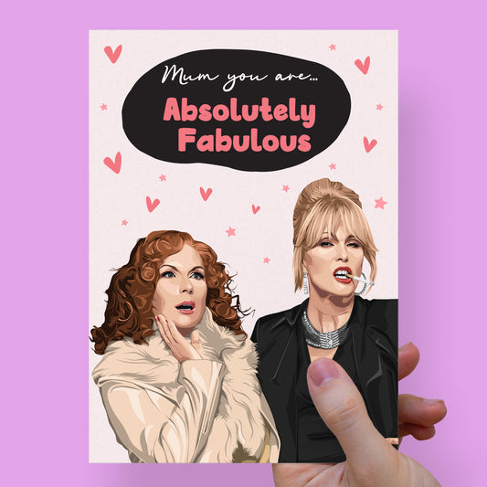 Ab fab mother's day card | funny mother's day card | mum funny card | mothers day day card | mother's day gift | funny card her |