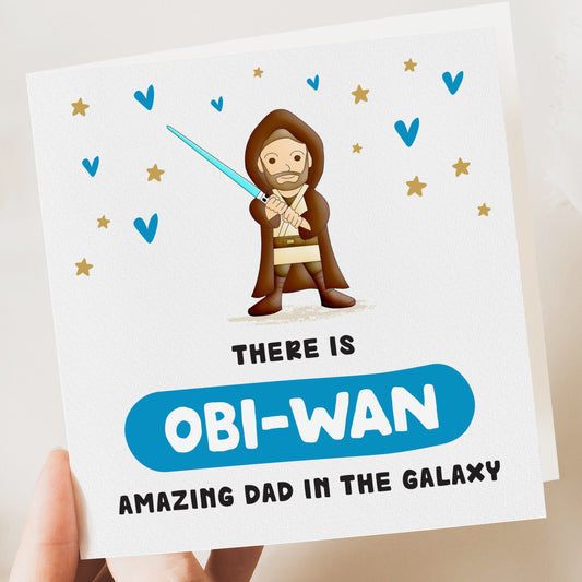 Funny Father's Day Card | Obi-Wan birthday Card | Funny Card | Fathers Day Card | Father's Day Gift | Fathers Day Card | Star wars Card