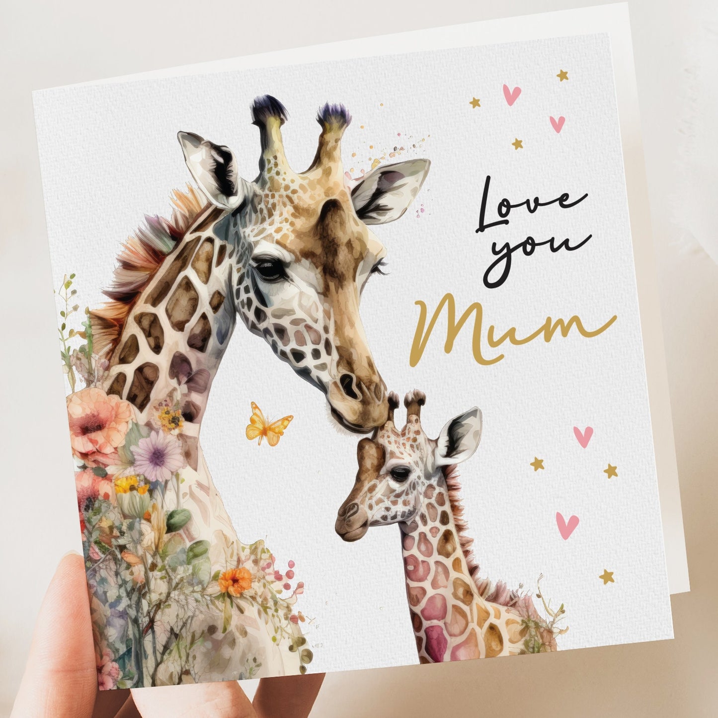 Mother's day card | mothers day card | giraffe mothers day card | mummy mothers day card | card from daughter | card for nana