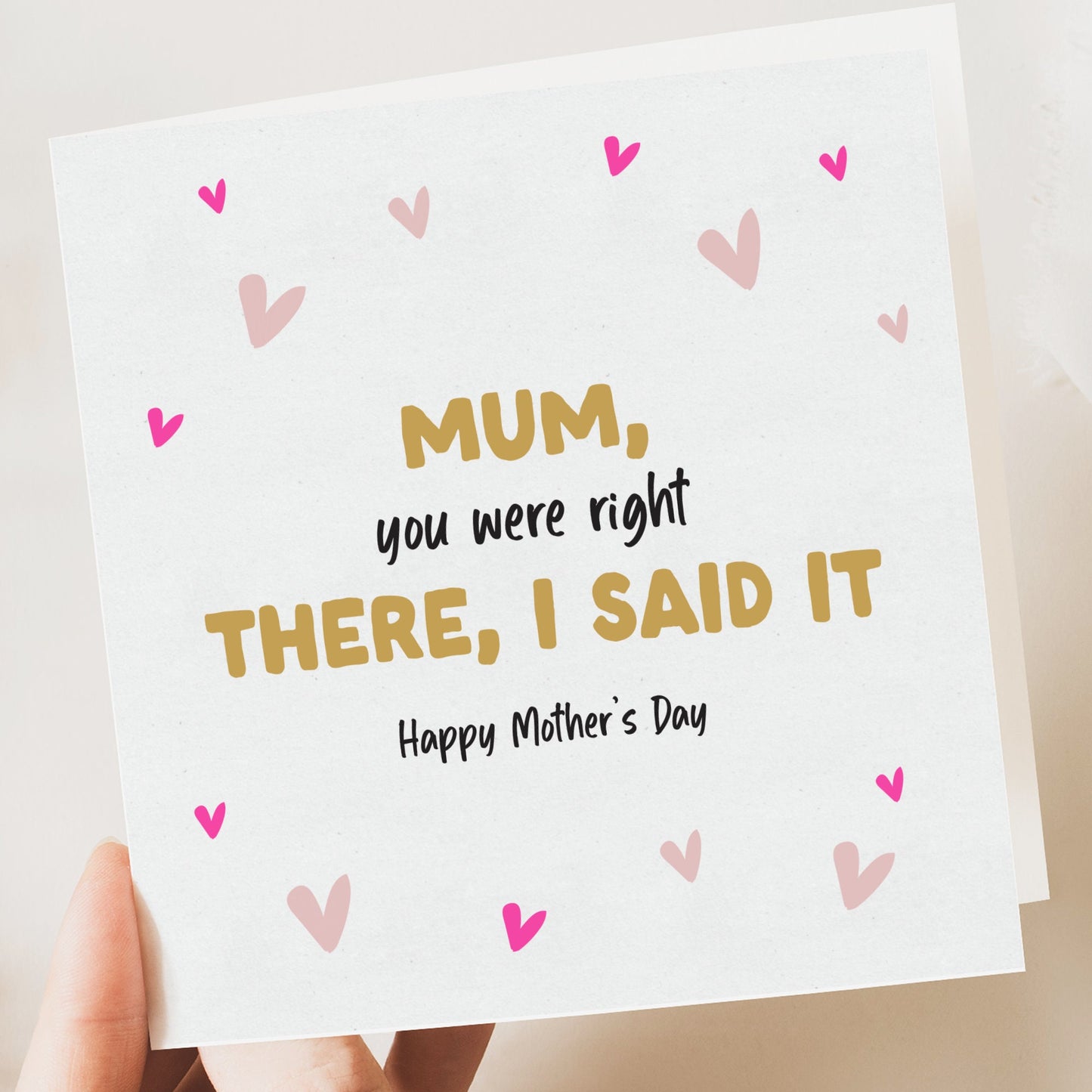 Mum you were right, Mother's Day Card, Funny mothers day Card, Birthday Card Mum, Mothers Day Gift | Funny Card her, Quote card