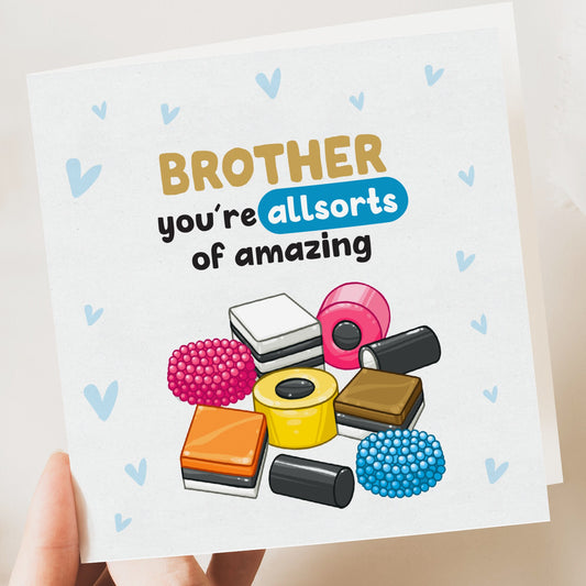 Brother Birthday Card | Funny Birthday Card | Funny Card | Fun Birthday Day Card | Birthday Day Gift  for Brother | Funny Card | Allsorts