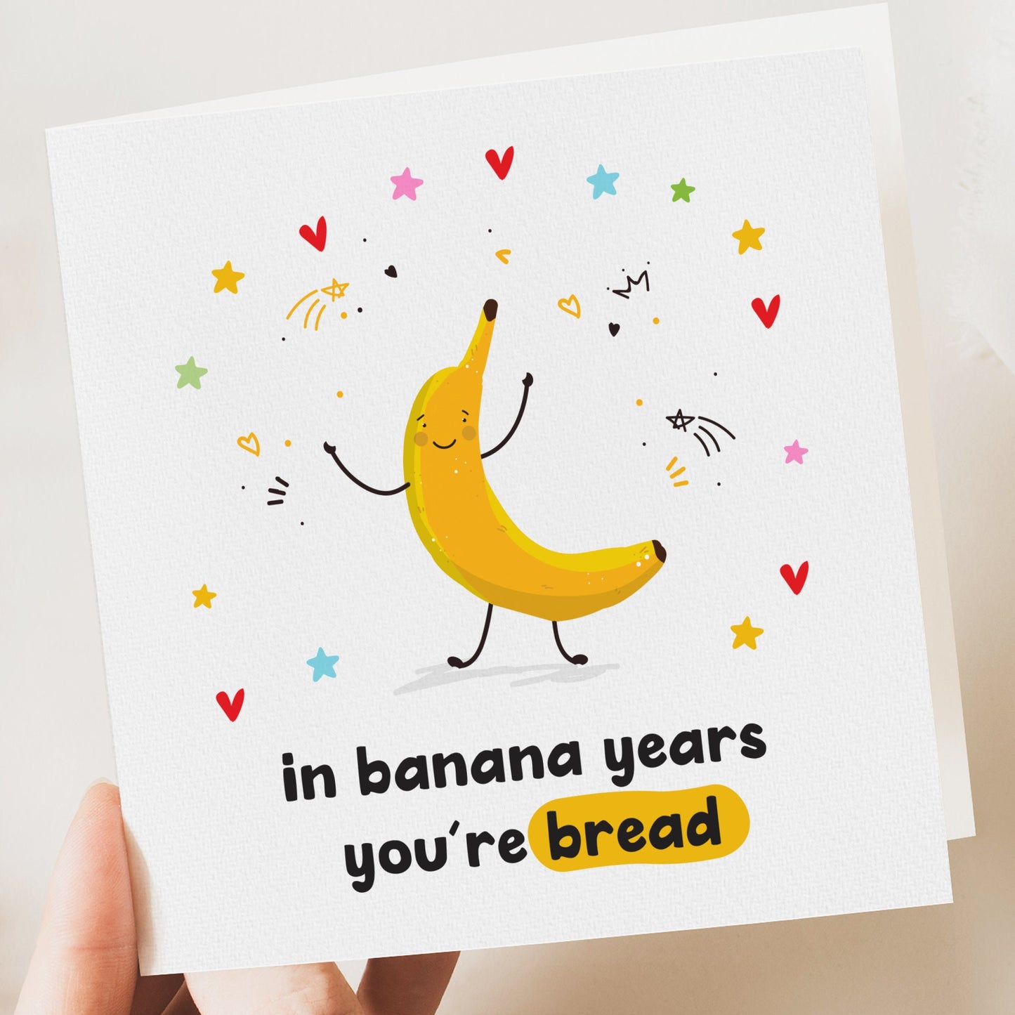 Funny Birthday Card For Boyfriend, Banana Bread, Husband, Wife, Him, Her Girlfriend, Uncle, Dad, Man, Women, silly card