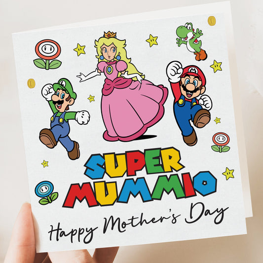 Funny Mother’s Day card, Super mummio Mothers Day card, Super Mario, Mother's Day Card, Funny Card, Mothers Day Gift