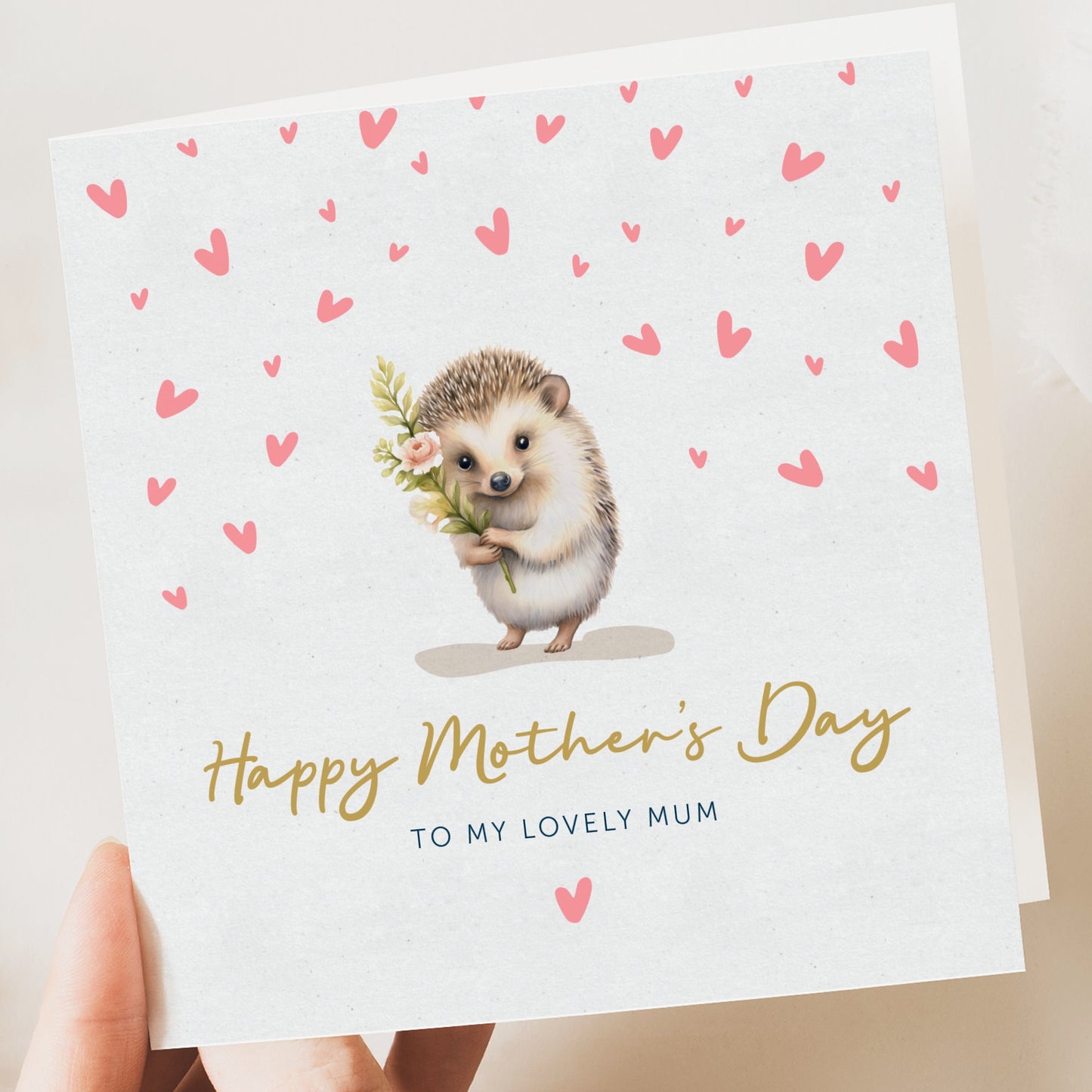 Mother's day card | mothers day card | Cute hedgehog mu | mummy mothers day card | card from daughter | card for nana