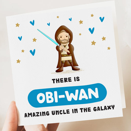 Funny Uncle Birthday Card - Obi-wan Uncle birthday card - Star wars, Uncle