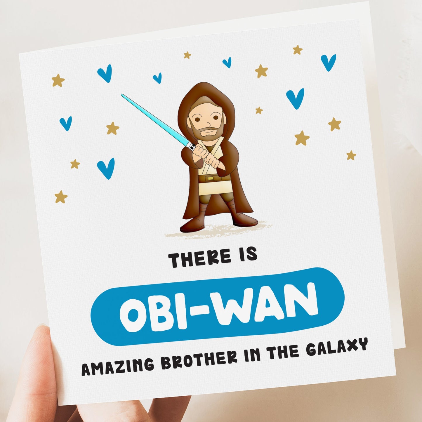 Brother Birthday Card | Funny Birthday Card | Star wars Obi-Wan | Fun Birthday Card | Birthday Day Gift  for Brother | Funny Card | Starwars