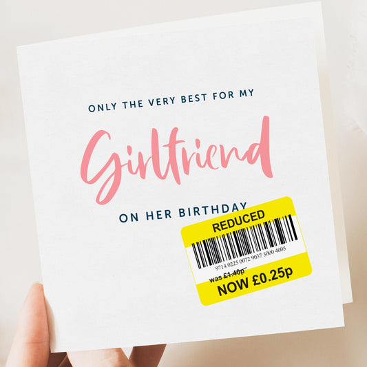 Birthday Card | Funny Girlfriend  Card | Funny Card | Fun Birthday Day Card | Birthday Day Gift  for Girlfriend | Funny Card | Reduced card