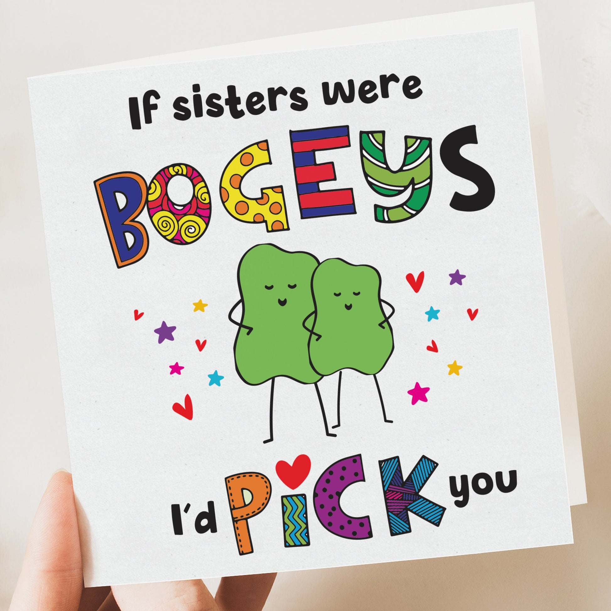 Birthday Card for Sister | Funny Birthday Card | Sister Funny Card | Fun Birthday Day Card | Birthday Day Gift Sister | Bogey card