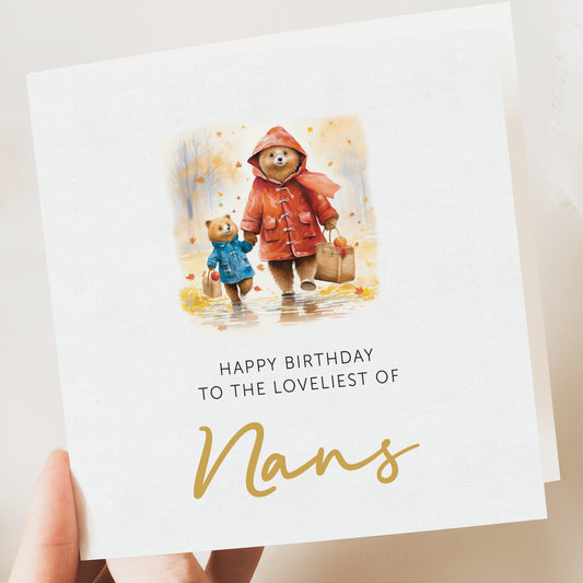 Amazing Nan birthday card, mothers day cards, birthday card for Nana, happy birthday card, Grandma card, Gran card, Paddington card