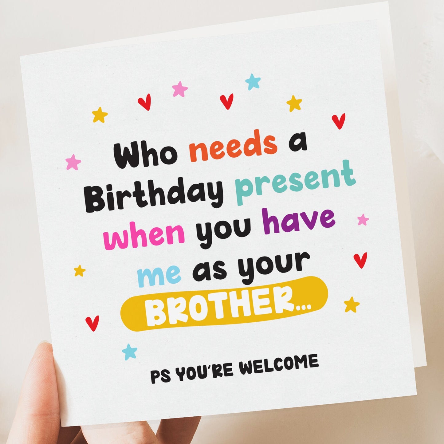 Birthday Card | Funny Birthday Card | Funny Card | Fun Birthday Day Card | Birthday Day Gift  for Brother | Funny Card | funny cards