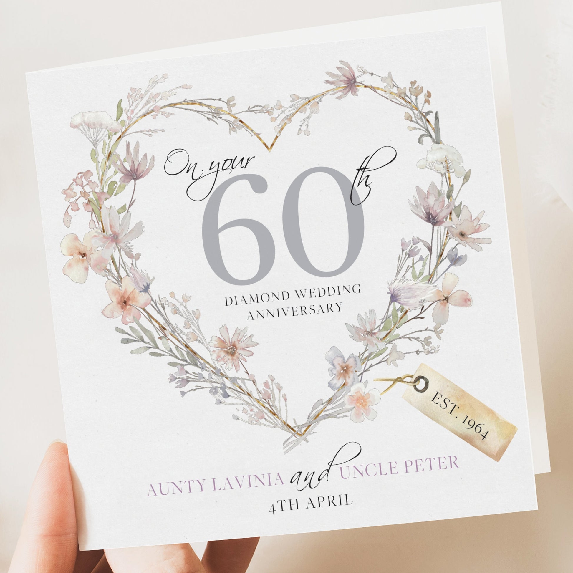 60th anniversary Diamond wedding