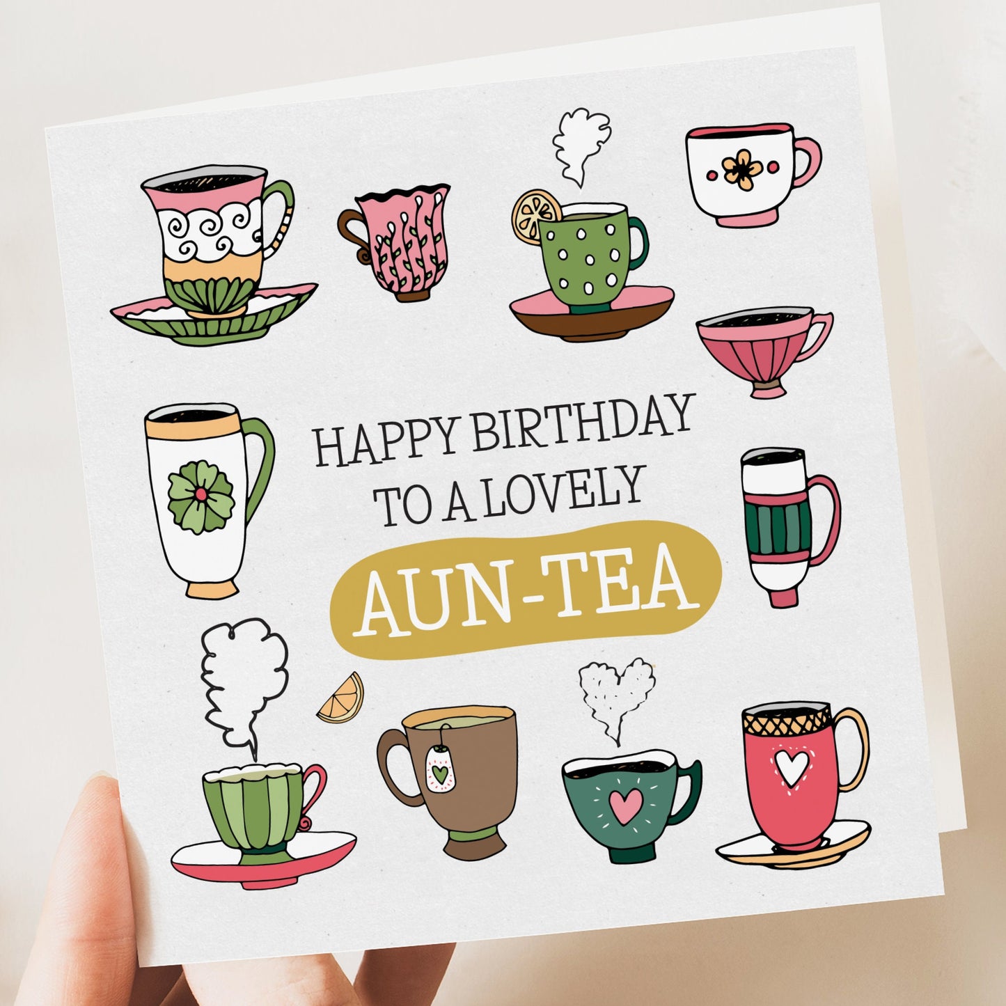 Birthday Card for Auntie | Funny Birthday Card | Auntie Funny Card | Fun Birthday Day Card | Birthday Day Gift Auntie | Tea card