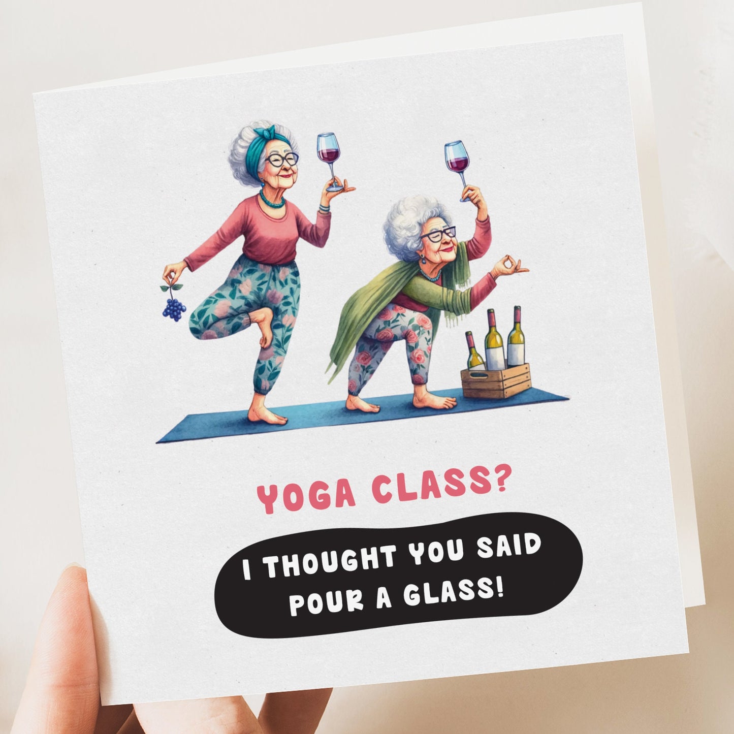 Funny birthday card, Yoga Friend birthday gift, Best Friend birthday card for her, birthday card for Bestie, girlfriend, for her