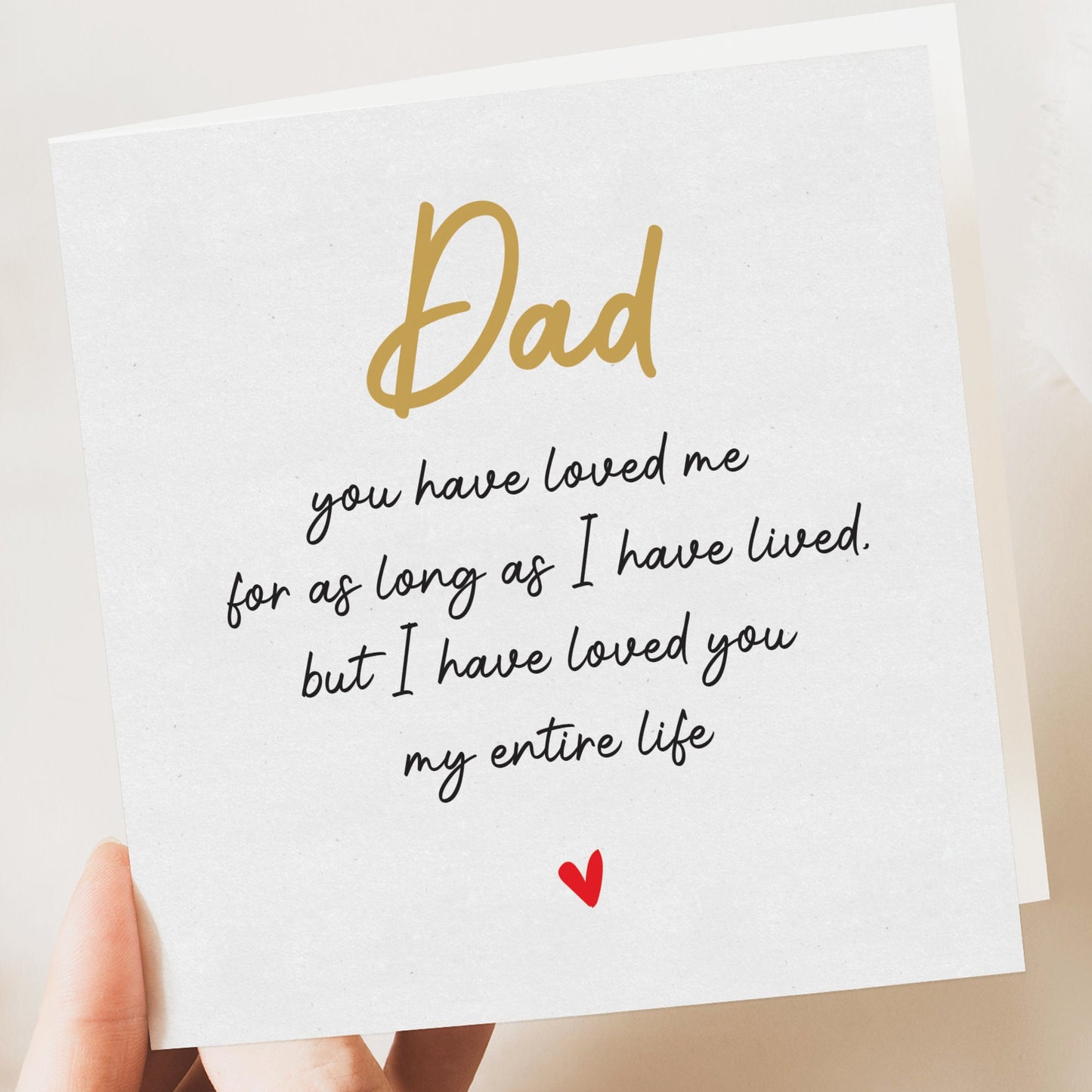 fathers day card, Sentimental, Birthday card Dad, Father's day card, Simple Father’s Day card, Gift, Fathers Day from daughter or son