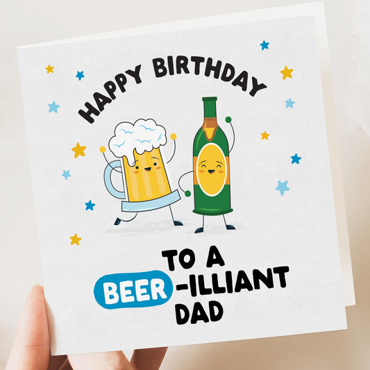 Funny Birthday Card Dad | Funny Father's Day Card | Card To Dad | Father's Day Card | Father's Day Gift | Fathers Day Card | Beer Card