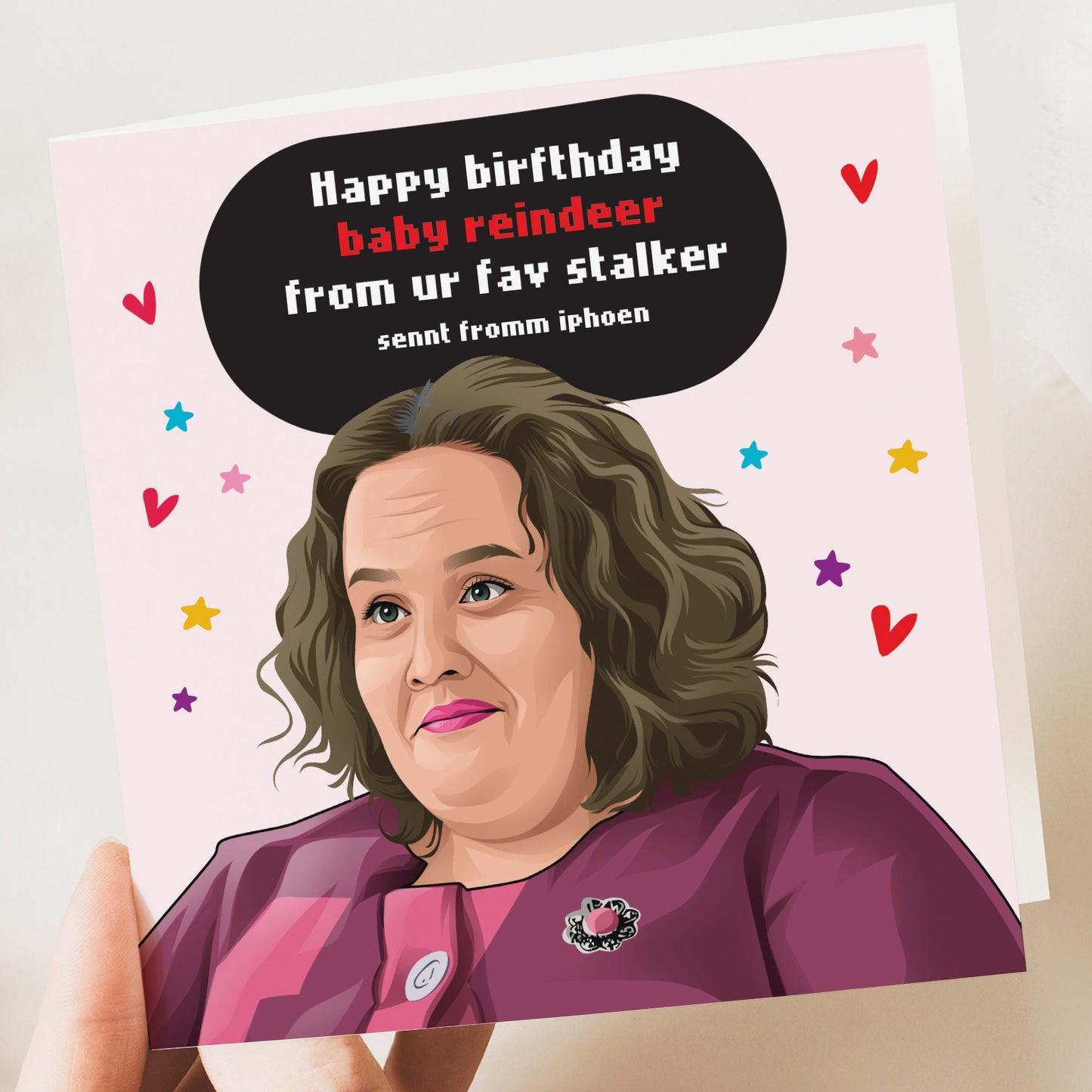 Funny birthday card,Baby Reindeer Birthday Card, Funny Netflix Card, Birthday Cards for Him, for Her, Birthday Card Meme, Tv Series, Stalker