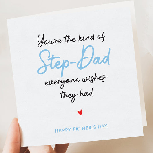 Stepdad fathers day card, Birthday card Step-dad, Father's day card, Simple card, Father’s Day Gift, Fathers Day from daughter or son