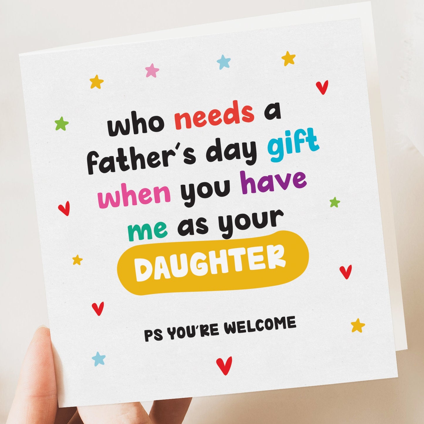 Fathers Day Card | Funny Father's Day Card | Having me as you daughter | Father's Day Card | Fathers Day Gift | Fathers Day Card