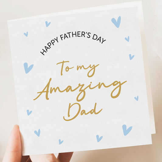 Amazing dad fathers day card, Sentimental, Birthday card Dad, Father's day card, Simple Father’s Day Gift, Fathers Day from daughter or son