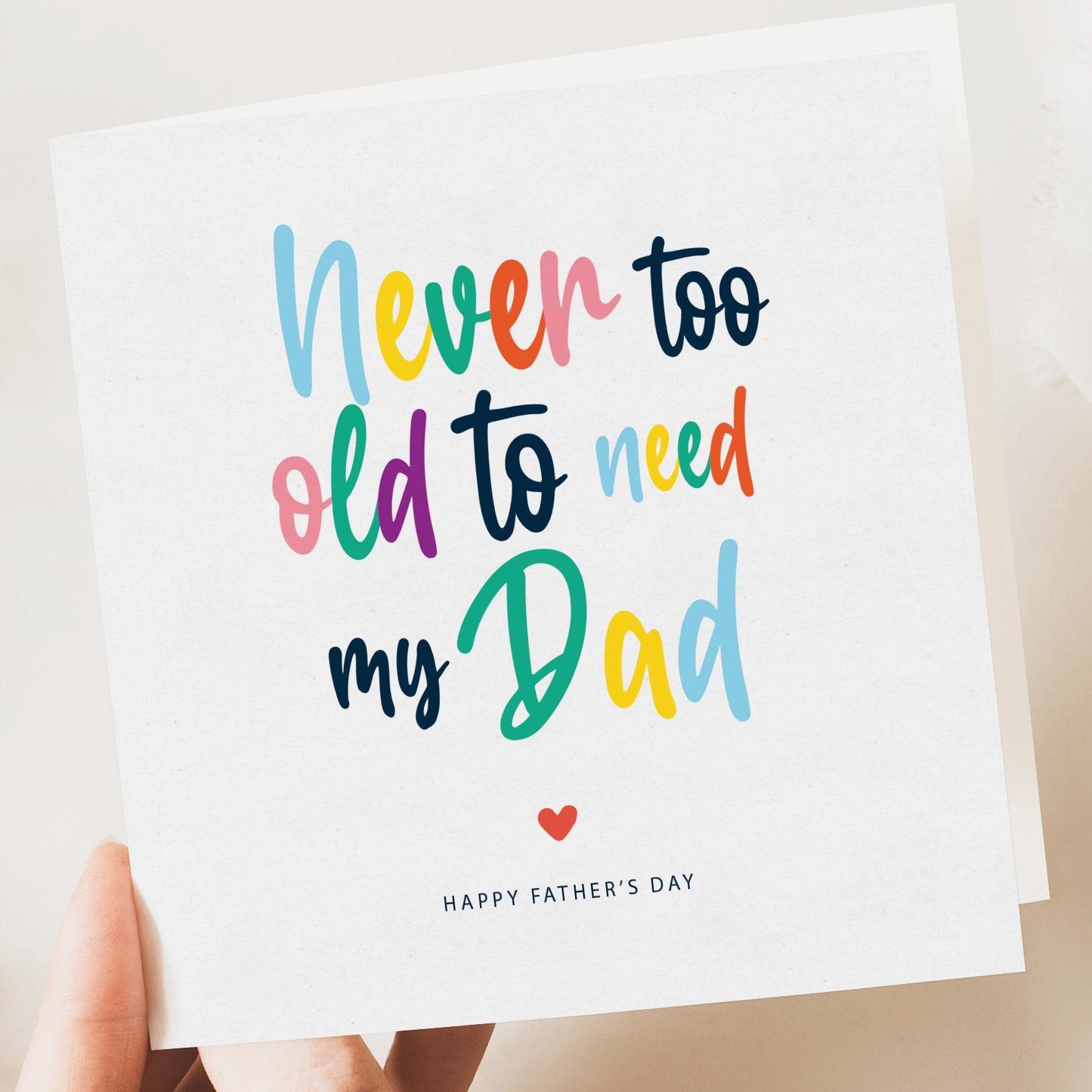 fathers day card, Traditional Father's day card, Simple Father’s Day card, Father’s Day Gift, Fathers Day from daughter or son