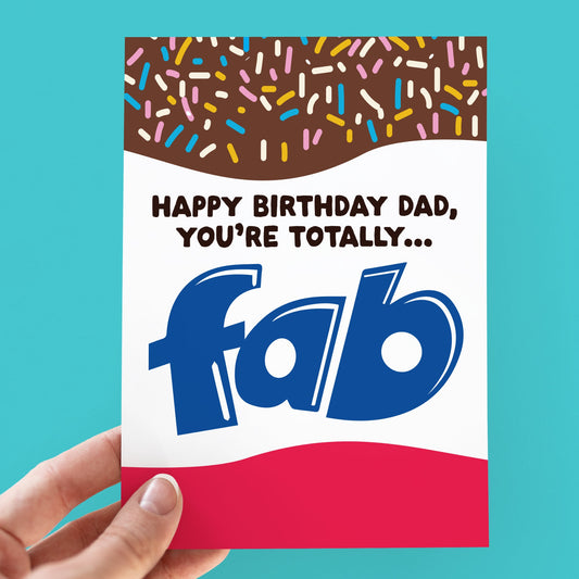 Birthday Card | Funny Birthday Card | Funny Card | Fun Birthday Day Card | Birthday Day Gift  for Dad| Funny Card | Fab Lolly card