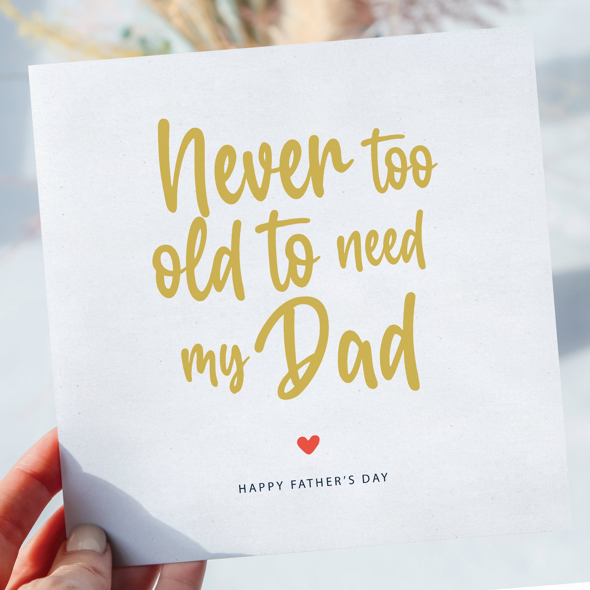 Sentimental heartfelt Fathers Day card