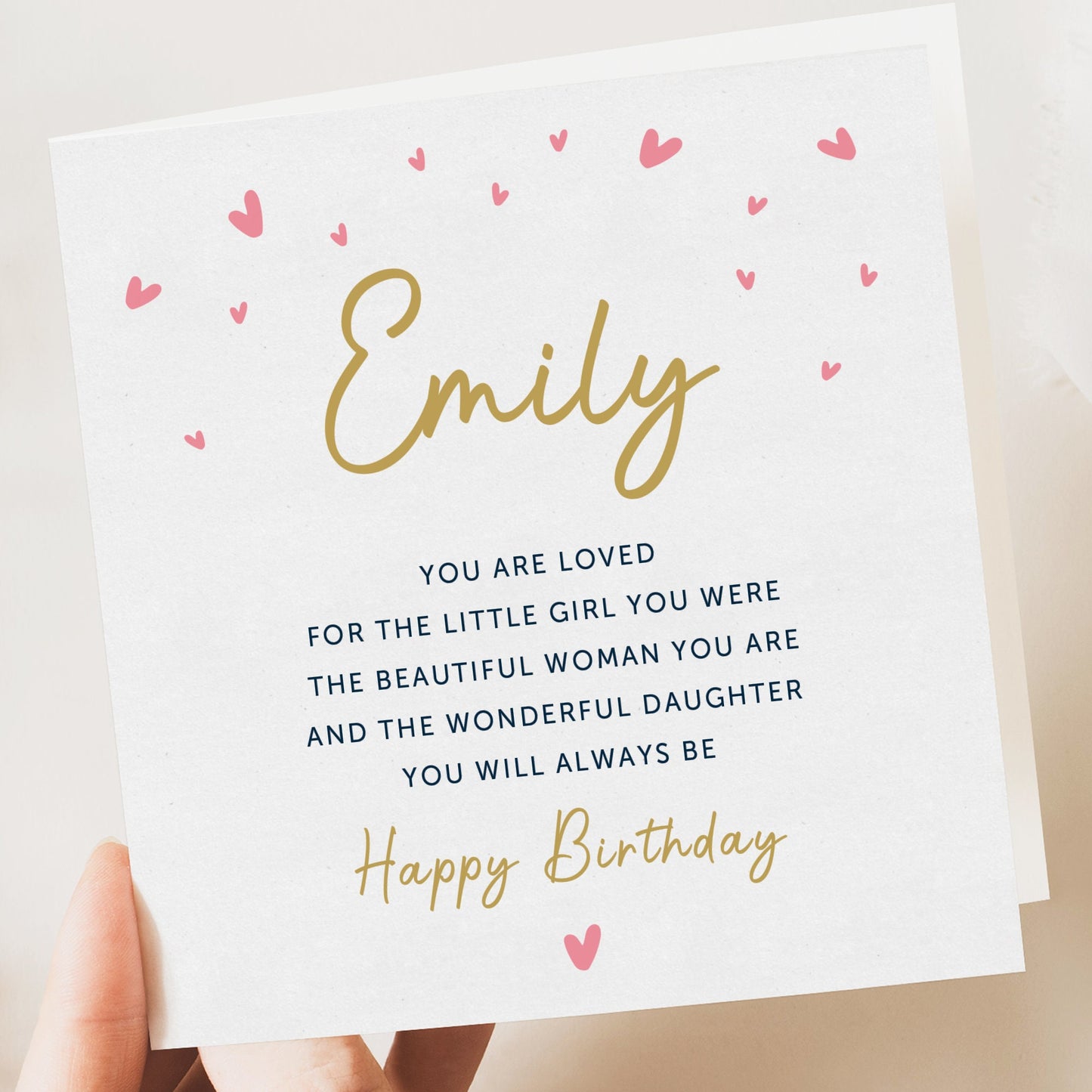 Daughter Birthday Card, Personalised Birthday Card for Daughter, 21st Milestone birthday Card, Birthday card for niece, Granddaughter