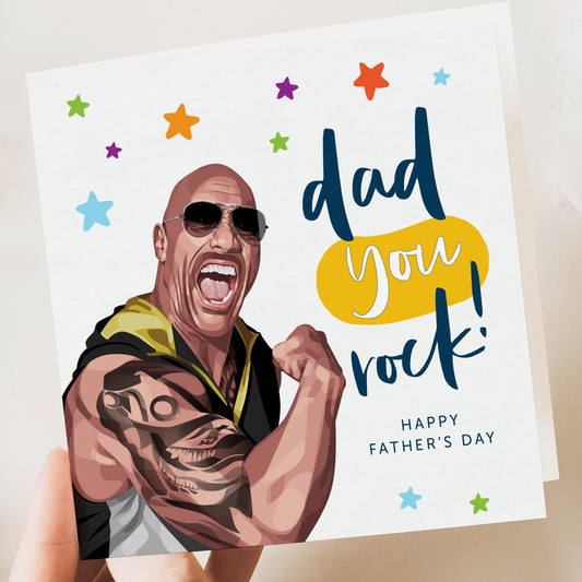 Fathers Day Card | Funny Father's Day Card | The Rock | Dwayne Johnson | Father's Day Card | Fathers Day Gift | Fathers Day Card