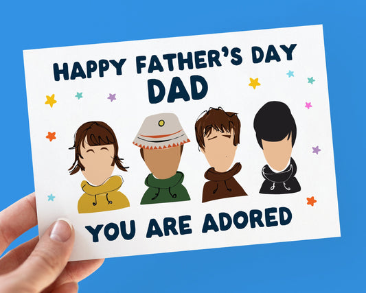 Funny Fathers Day Card, Stone Roses Fathers day card,  I wanna be adored Stone Roses Father's Day, Personalised Father's Day card