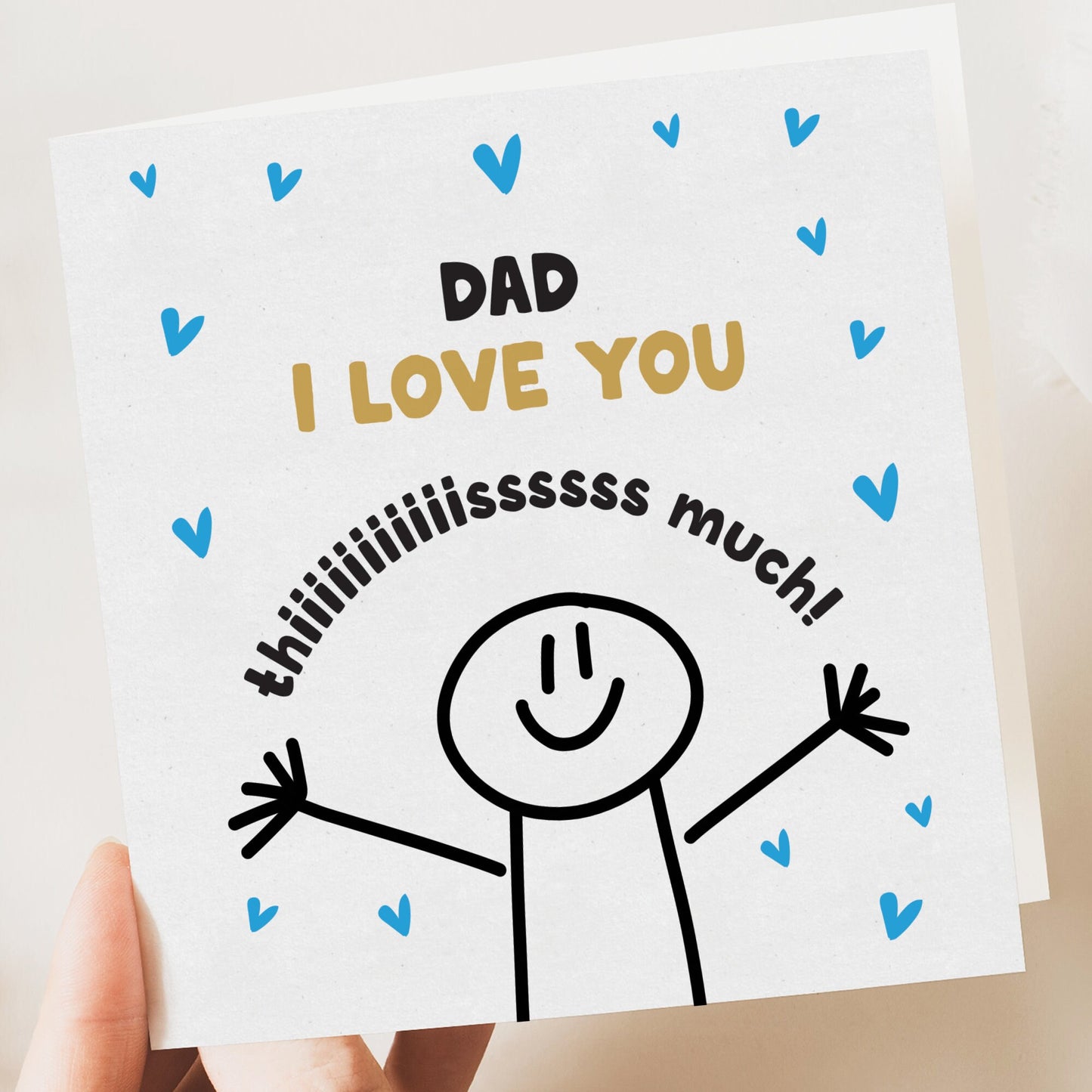 Fathers day card from so, daughter