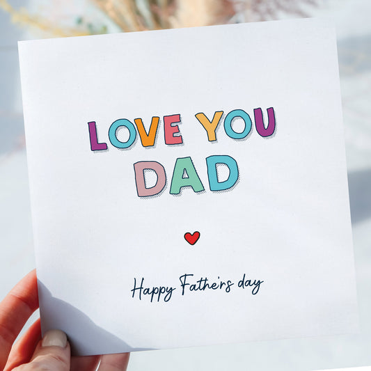 Love you dad fathers day card